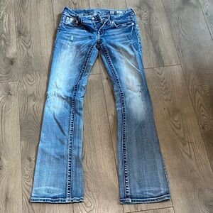 Miss Me Women's Distressed Blue Boot Cut Jeans